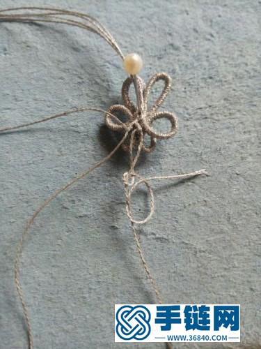 简单的彩金蜡线蝴蝶耳环的详细制作图解