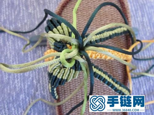 中国结玉线编绳结艺茉莉花拖鞋的详细编制教程