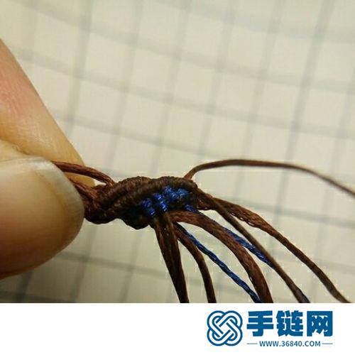 斜卷结粗项链的详细编制方法