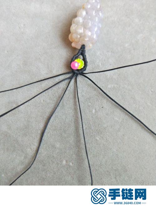 中国结扁蜡珐琅扁珠扣头的制作图解