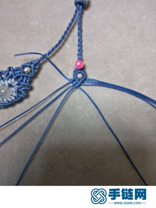 扁蜡拼色串珠项链尾扣的详细制作图解
