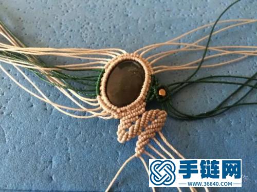 中国结南美蜡线水草玛瑙手链的详细编制教程