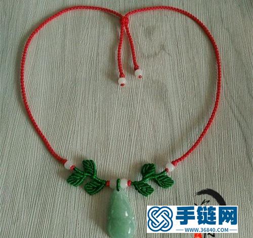 中国结玉线玉葫芦项链的编制方法