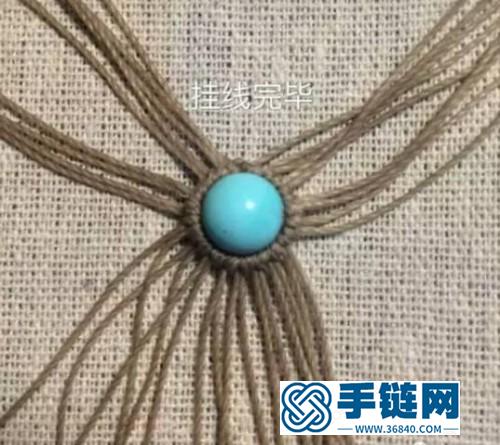 中国结玉线串珠耳饰吊坠教程的详细制作教程