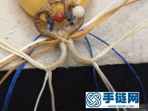 中国结蜡线蜜蜡项链吊坠的详细编制方法