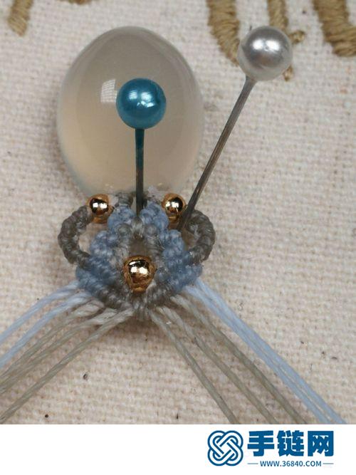 绳编锆石灵溪耳环的详细编制方法