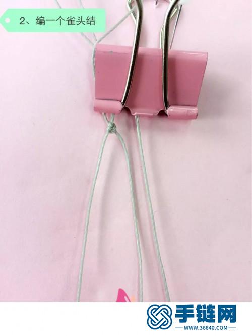 中国结蜡线包水钻叠韵手链的详细编制方法