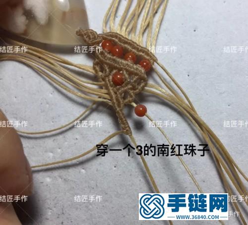 扁蜡樱花玛瑙毛衣链的详细制作图解