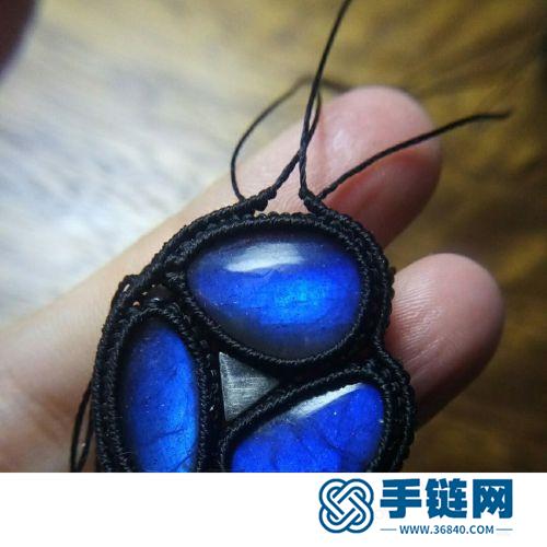 中国结蜡线包石吊坠的详细编制方法