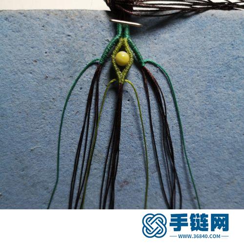 中国结八股辫挂绳尾扣扣头的详细编制方法
