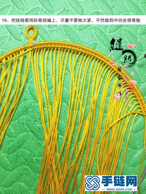 绳编蜡线串珠生命之树壁挂的详细编制方法