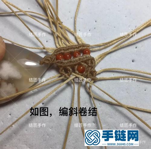 扁蜡樱花玛瑙毛衣链的详细制作图解