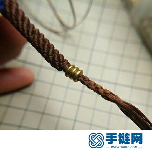 斜卷结粗项链的详细编制方法