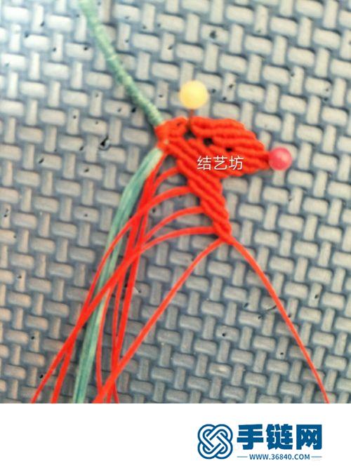 中国结蜡线叶子项链绳的详细编制方法