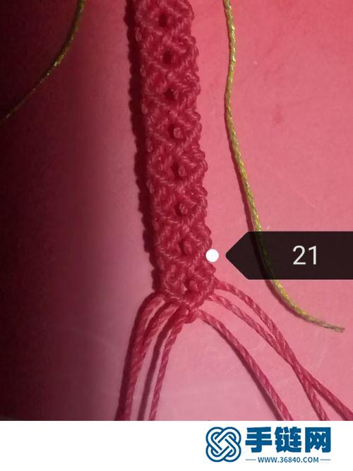 蜡线桶珠手绳的编制方法