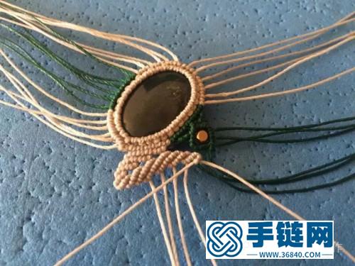 中国结南美蜡线水草玛瑙手链的详细编制教程