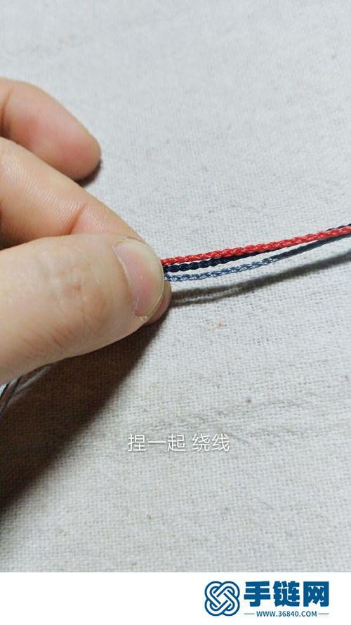 超简单的三层手绳的编制方法