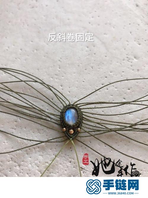 中国结白水晶柱项链吊坠的详细制作图解