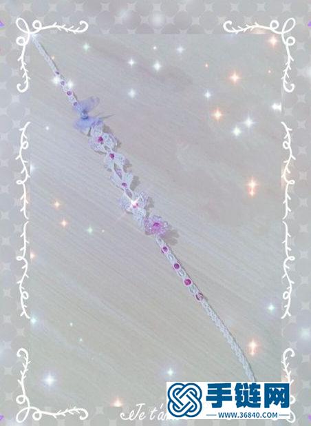 蜡线中国结梦幻花朵颈链的详细制作图解