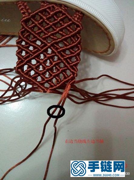 编绳镂空小花拖鞋的详细制作教程