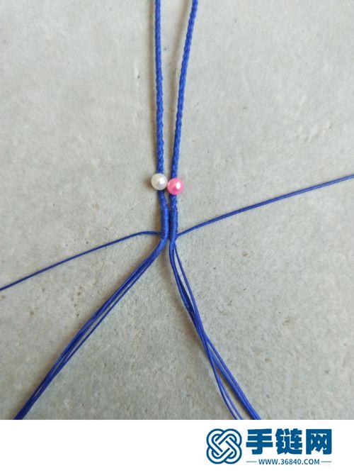 绳编扁蜡包珠尾扣的详细编制方法