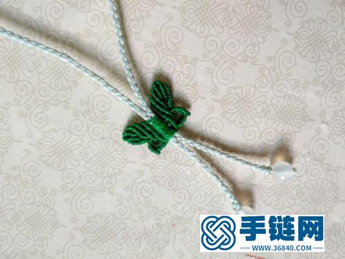中国结夏日小清新叶型吊坠小扣头的制作方法