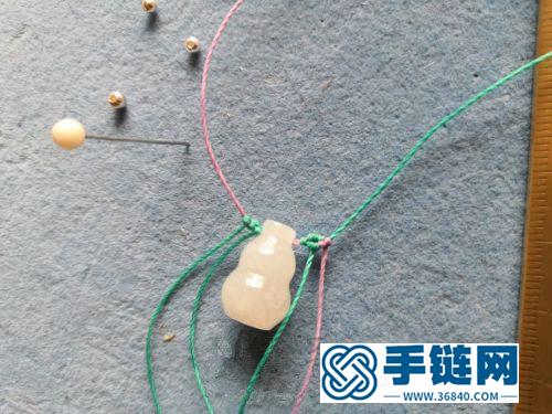 中国结圆蜡玉葫芦耳勾的详细编制方法