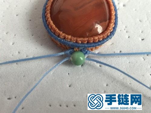 中国结蜡线南红水滴项链吊坠的详细编制方法