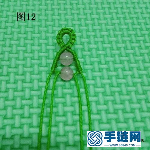 编绳排线串珠手镯的制作图解