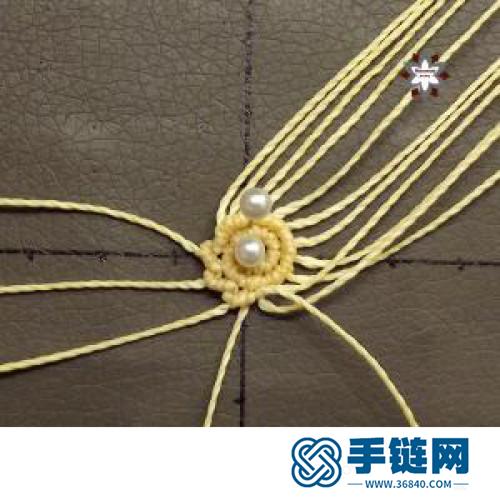 中国结蜡线玛瑙珠花朵耳环
