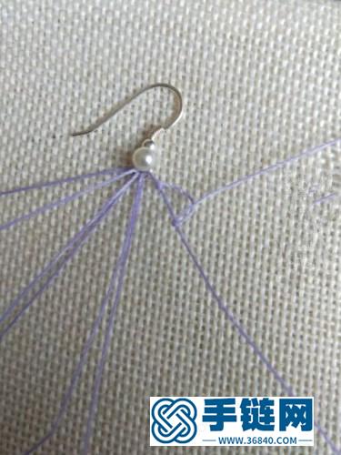 微芯蜡线银珠水晶耳钩的详细制作图解