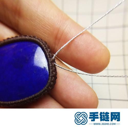 中国结蜡线基础包边项链吊坠的详细制作图解