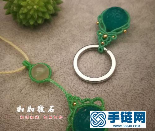 中国结回文珠钥匙扣挂饰的详细编制方法