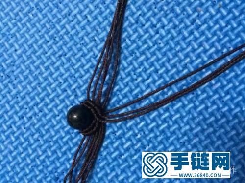 绳编蓝金沙复古耳环的详细制作图解