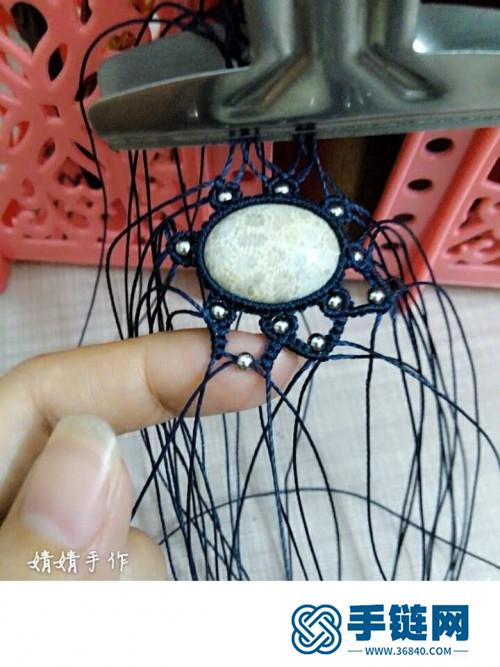 中国结圆蜡珊瑚玉项链的详细编制方法