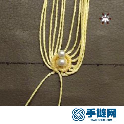 中国结蜡线玛瑙珠花朵耳环