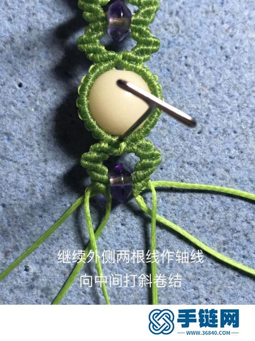 中国结扁蜡多珠手链的详细制作图解