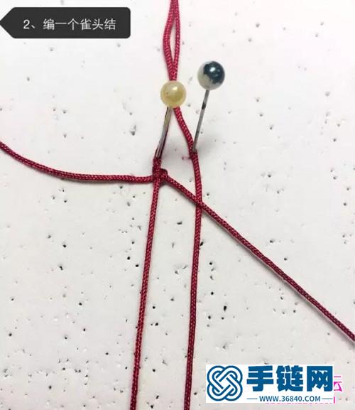 玉线绳编包宝石流苏车挂的详细制作图解