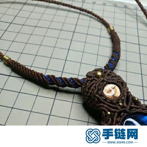 斜卷结粗项链的详细编制方法
