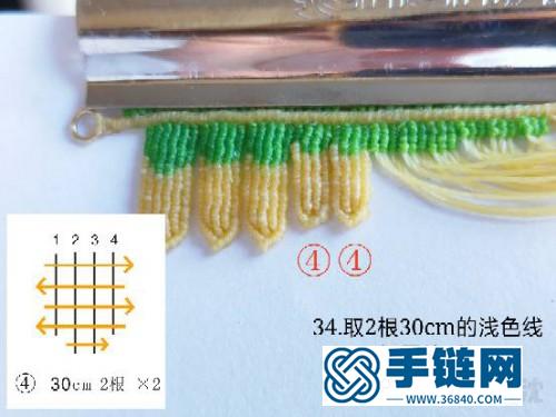 绳编仿真叶子耳坠的详细编制教程