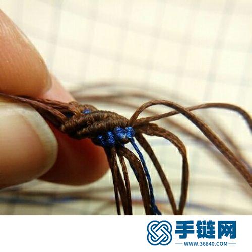 斜卷结粗项链的详细编制方法