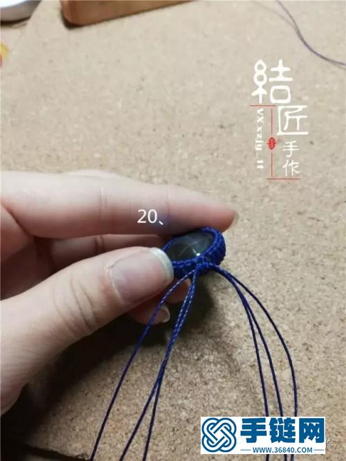 中国结拉长石手链的编制教程