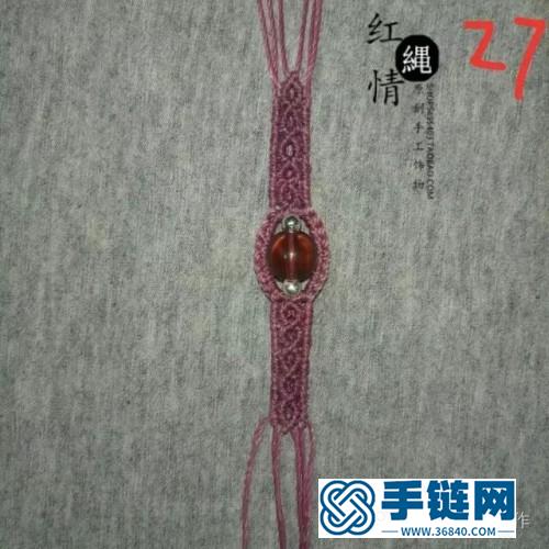 蜡线包珠戒指的详细编制图片教程