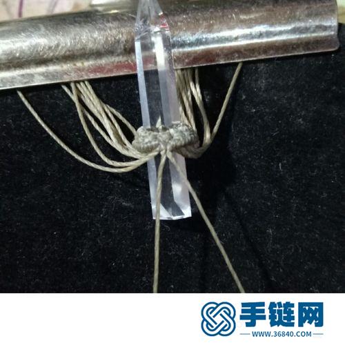 蜡线水晶六棱柱项链吊坠的详细制作图解