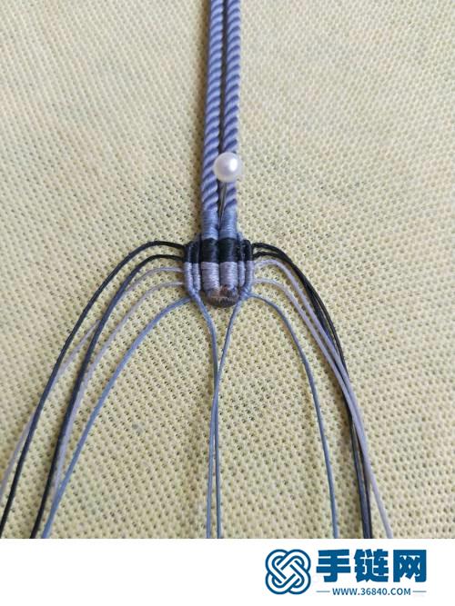 绳编成品绳项链吊坠的编制方法