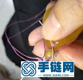 中国结蜡线蜜蜡坠子的详细编制方法