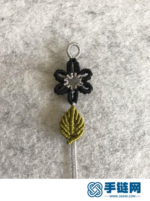 玉线珠子清新花小叶颈链的详细制作图解
