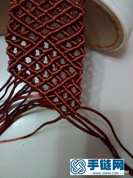编绳镂空小花拖鞋的详细制作教程