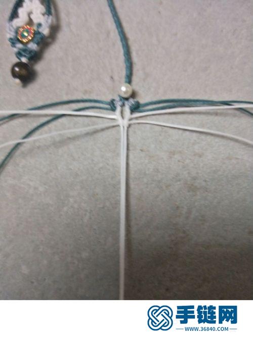 中国结扁蜡线项链扣头的详细编制方法