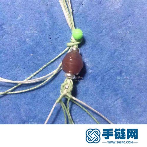中国结珊瑚玉铃铛手绳的详细编制方法